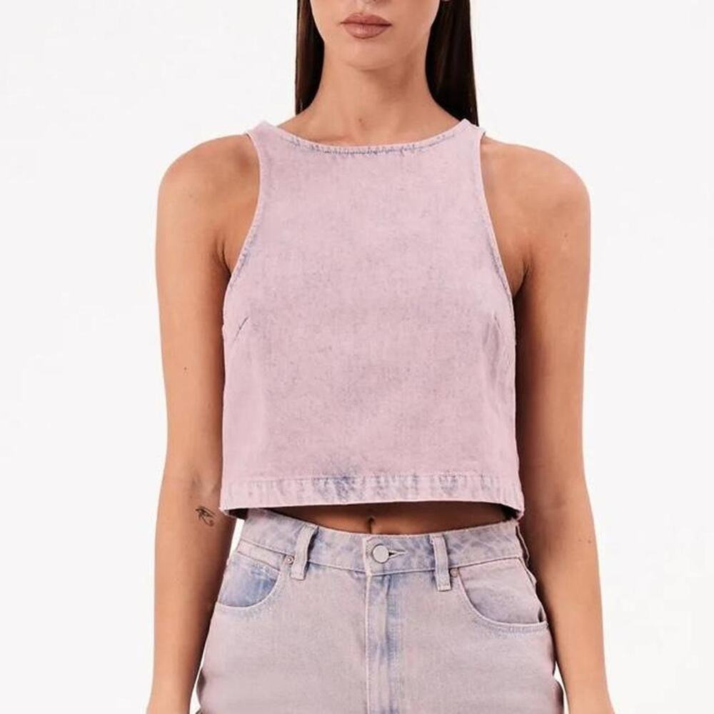Abrand jeans Pink Denim Shell Top Size S